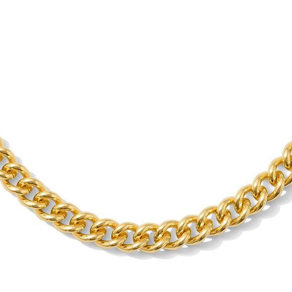 18K Yellow Gold Plated Bubble Cuban Chain - 20" - Picture 2 of 2